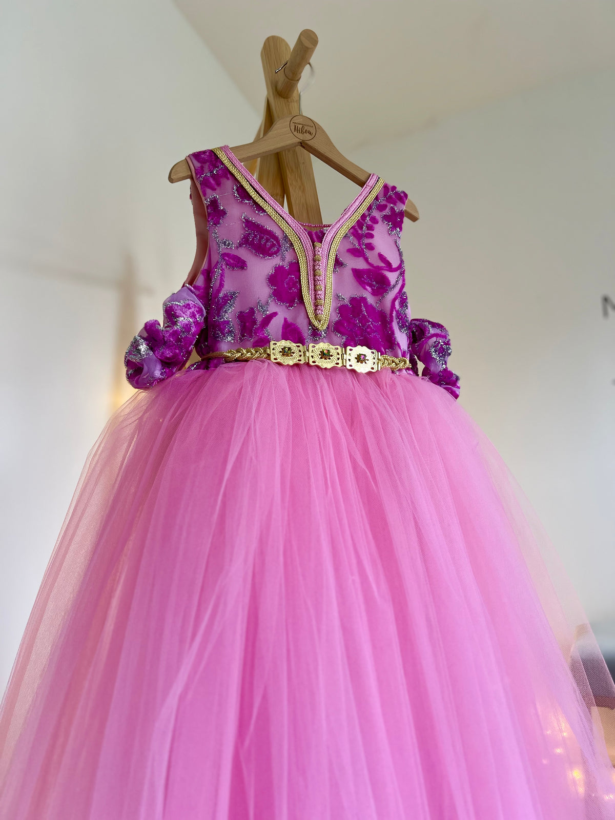 Caftan rose vif