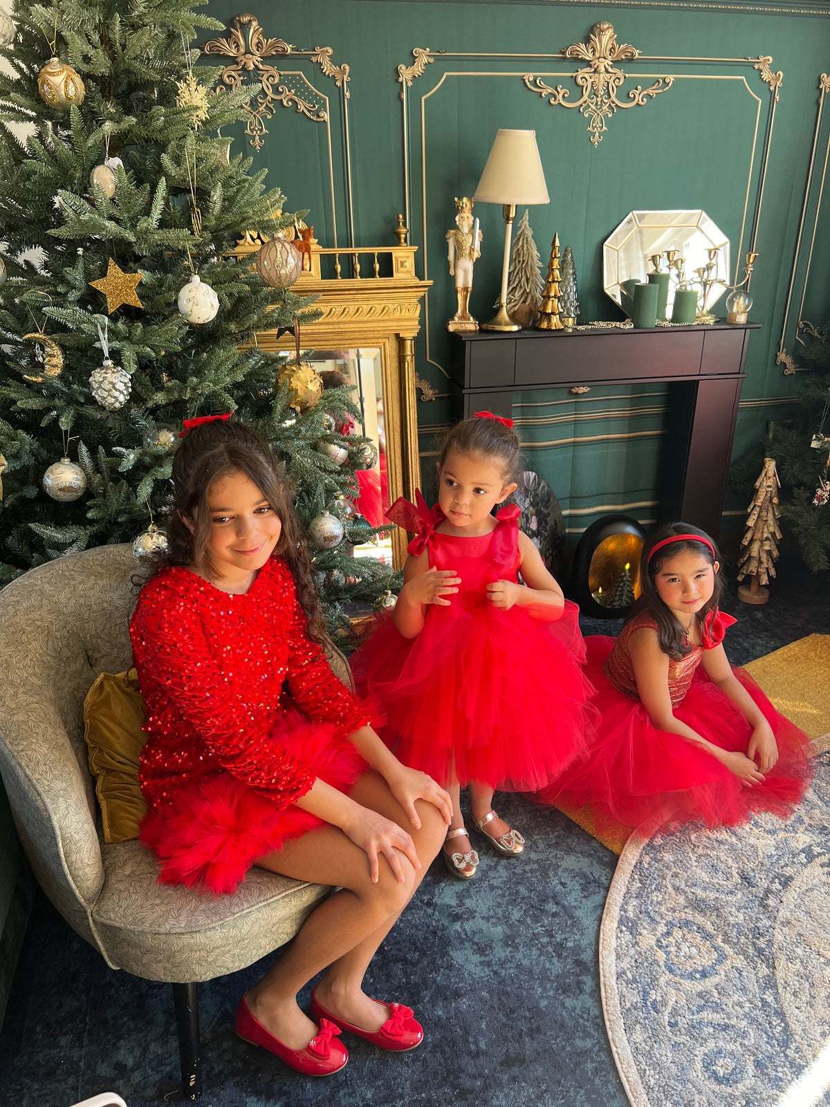 Robe sequin rouge et tutu