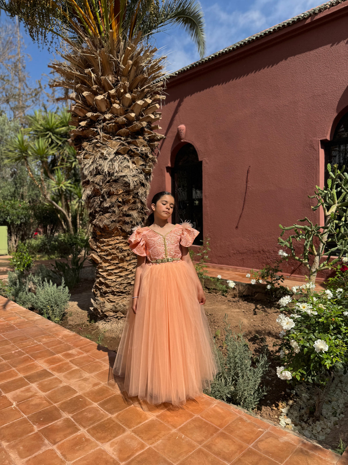 Caftan brocart pêche