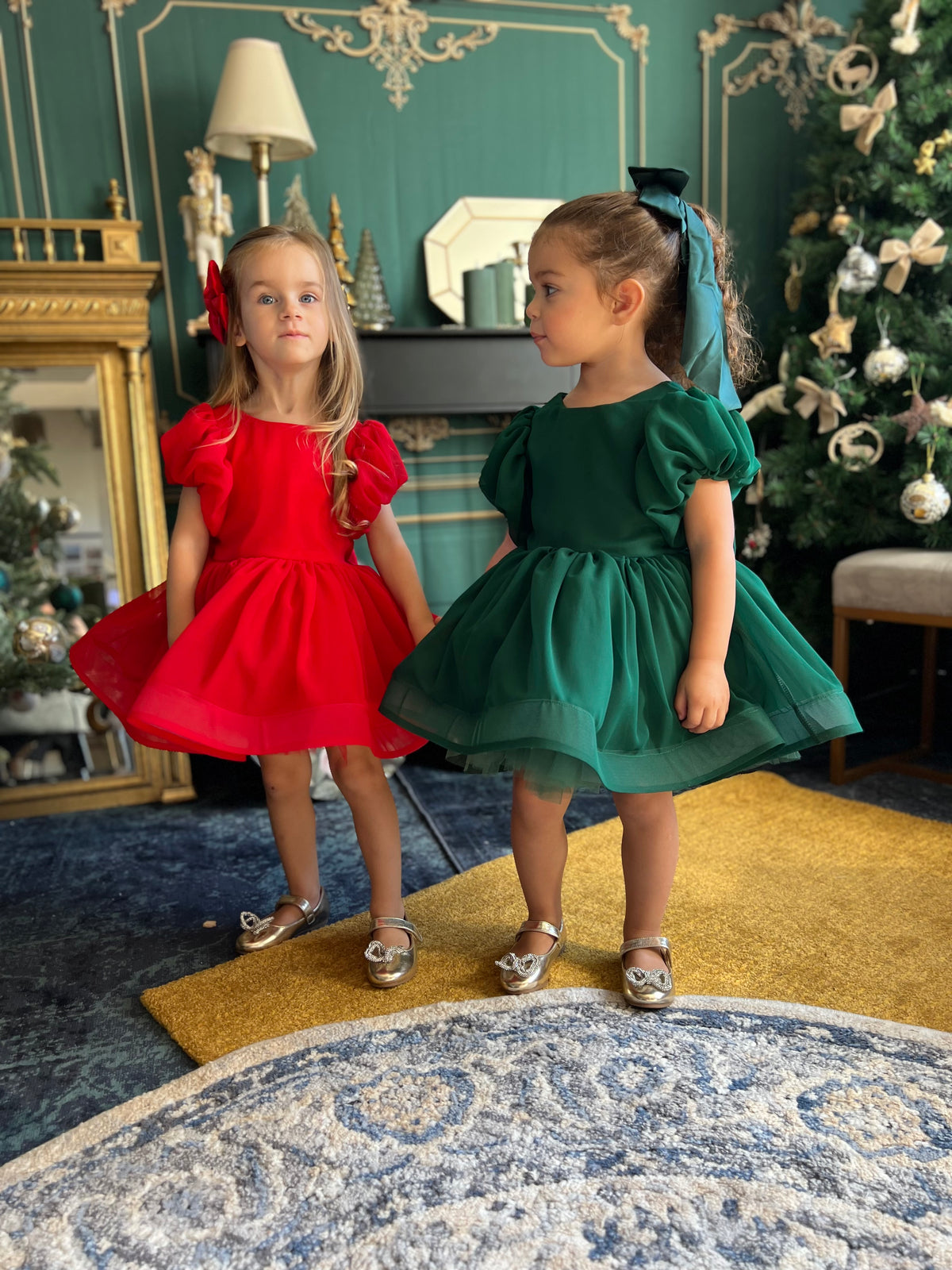 Robe mousseline rouge