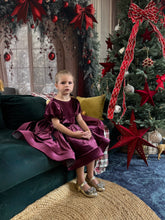 Charger l&#39;image dans la galerie, Robe velours prune