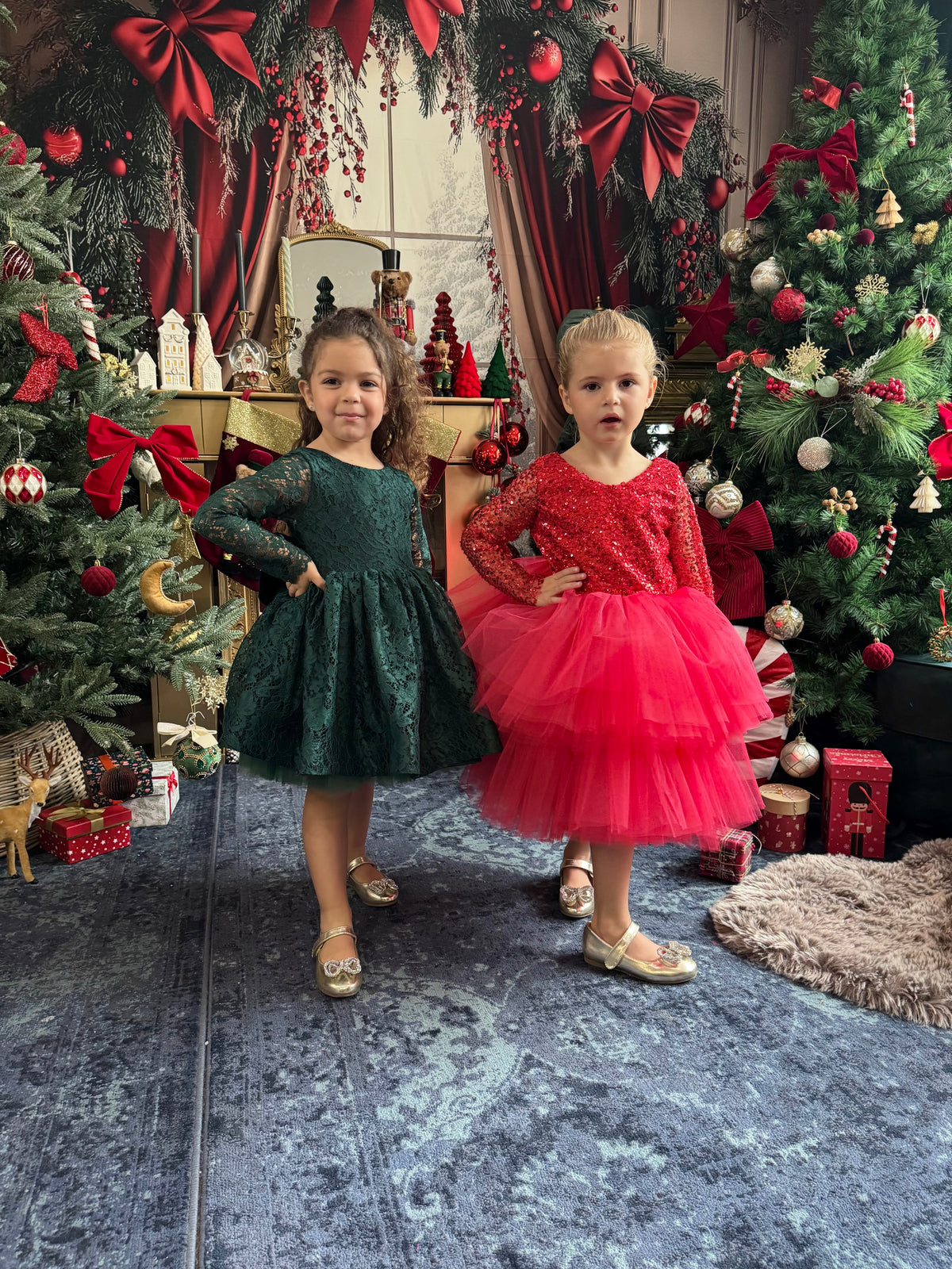 Robe rouge tulle perlé et tutu