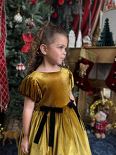 Charger l&#39;image dans la galerie, Robe velours or