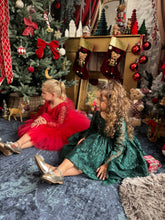 Charger l&#39;image dans la galerie, Robe rouge tulle perlé et tutu