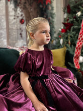 Charger l&#39;image dans la galerie, Robe velours prune