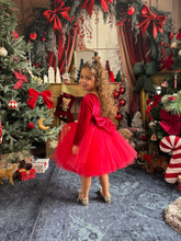 Charger l&#39;image dans la galerie, Robe rouge velours et tutu