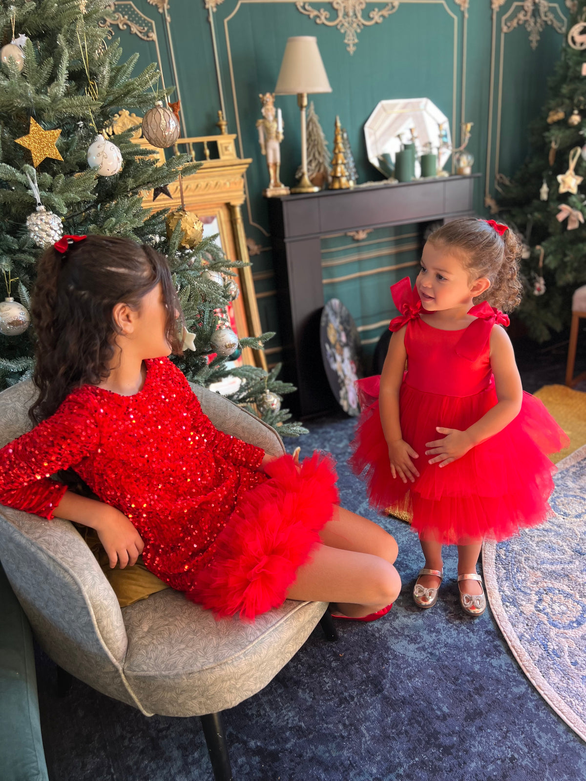 Robe sequin rouge et tutu