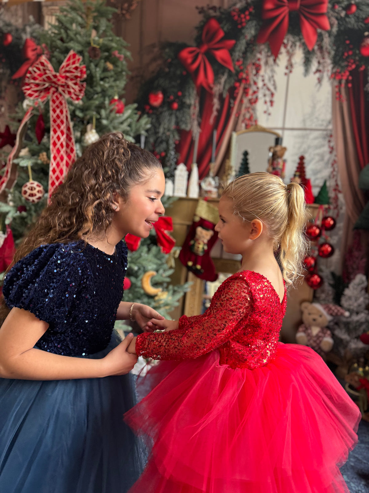 Robe sequin bleu nuit et tutu