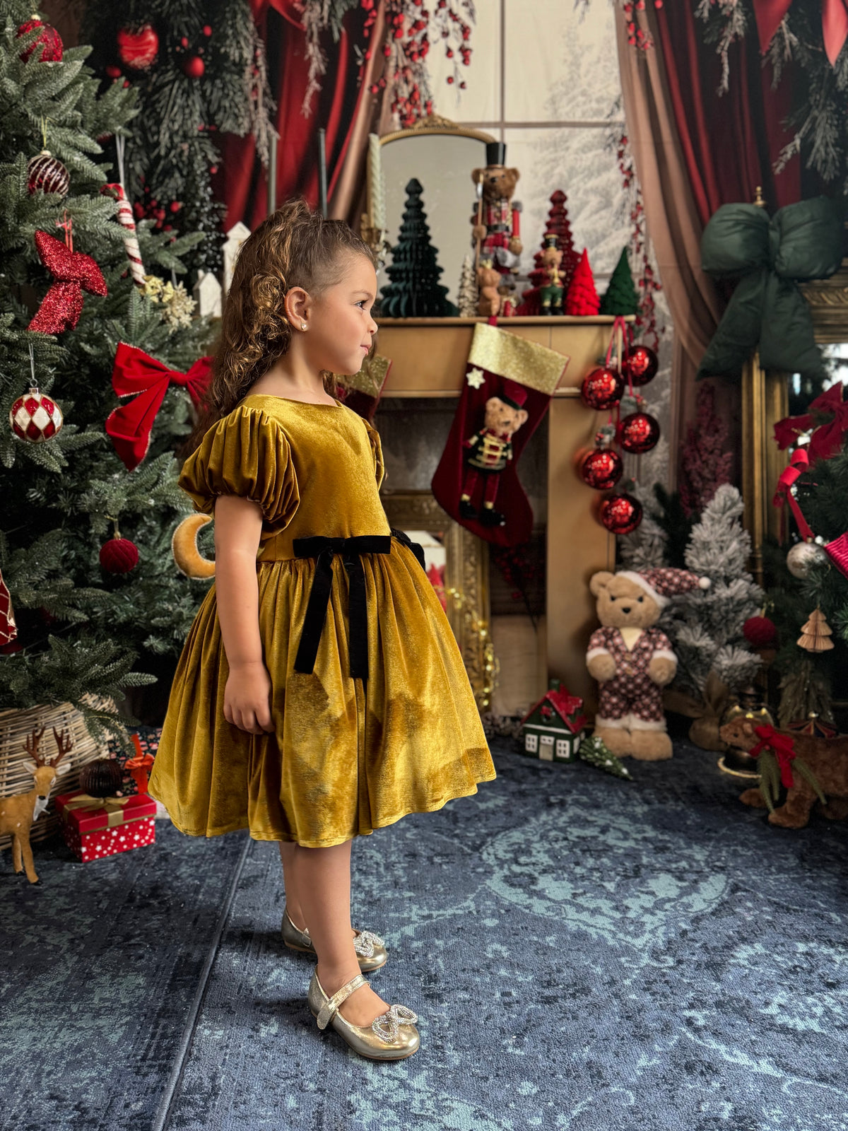 Robe velours or