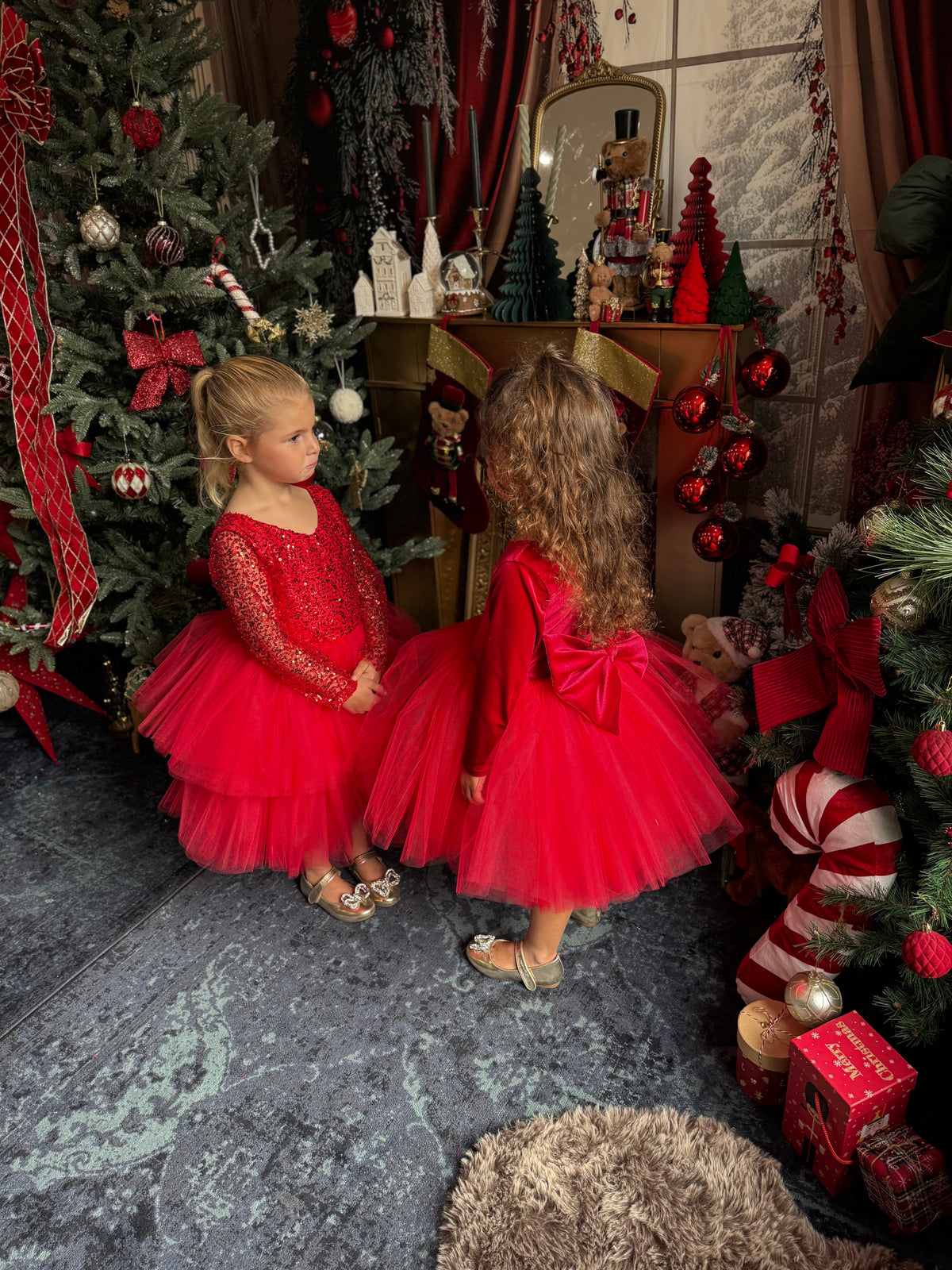 Robe rouge velours et tutu