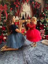 Charger l&#39;image dans la galerie, Robe sequin bleu nuit et tutu