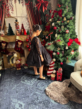 Charger l&#39;image dans la galerie, Robe dentelle noire et noeud velours