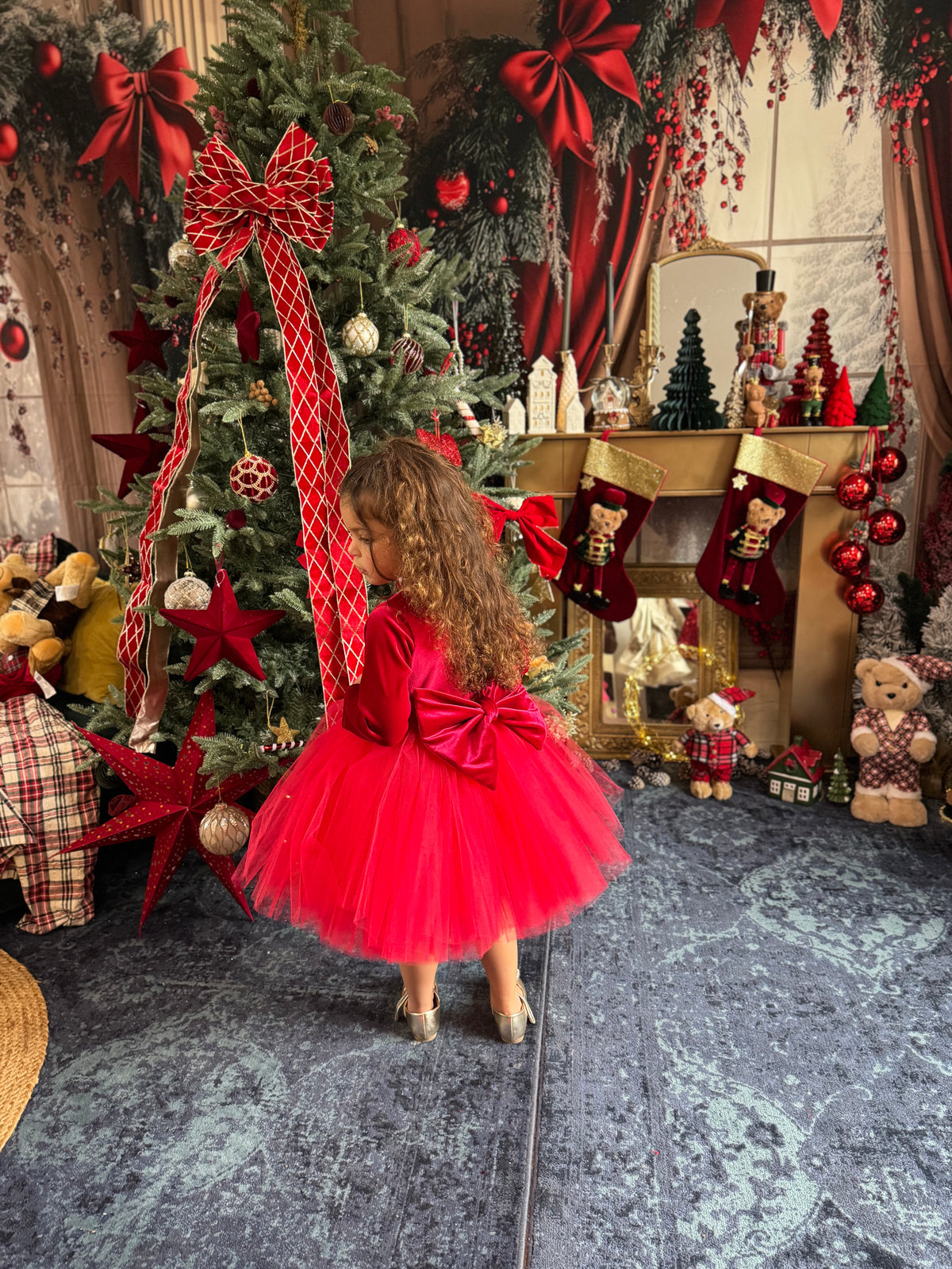 Robe rouge velours et tutu