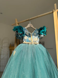 Caftan or et émeraude