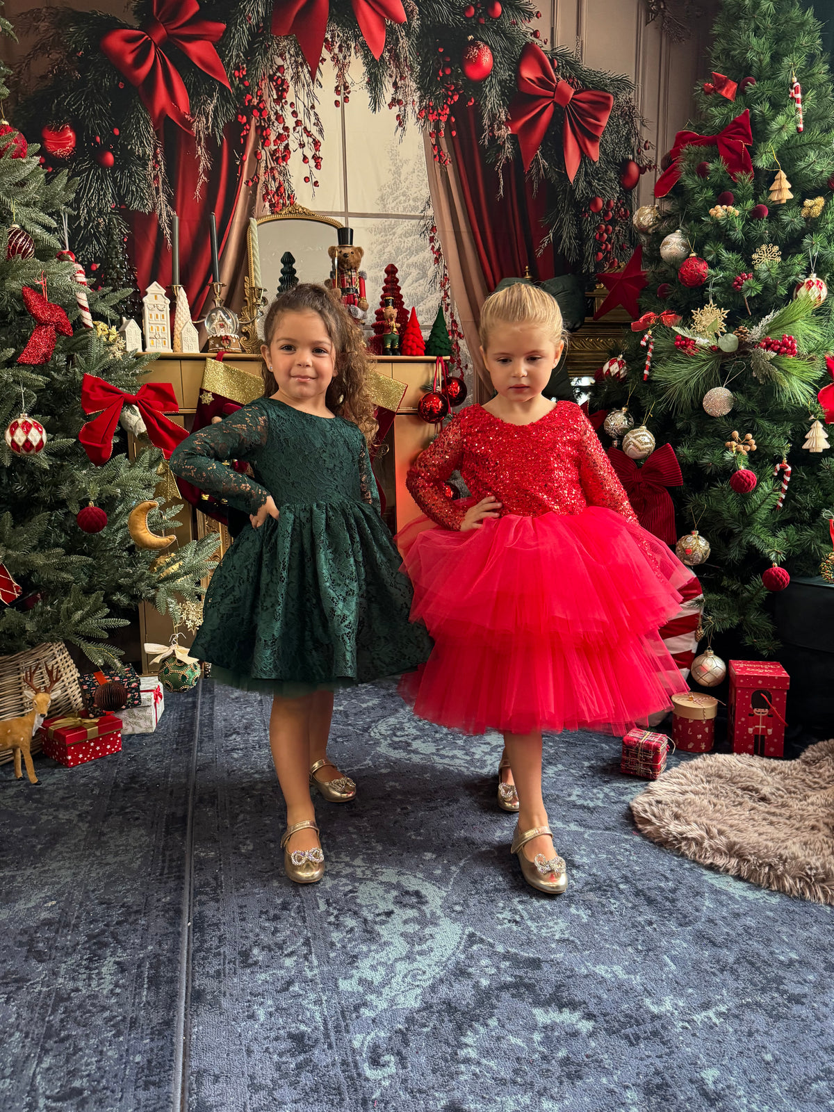 Robe rouge tulle perlé et tutu