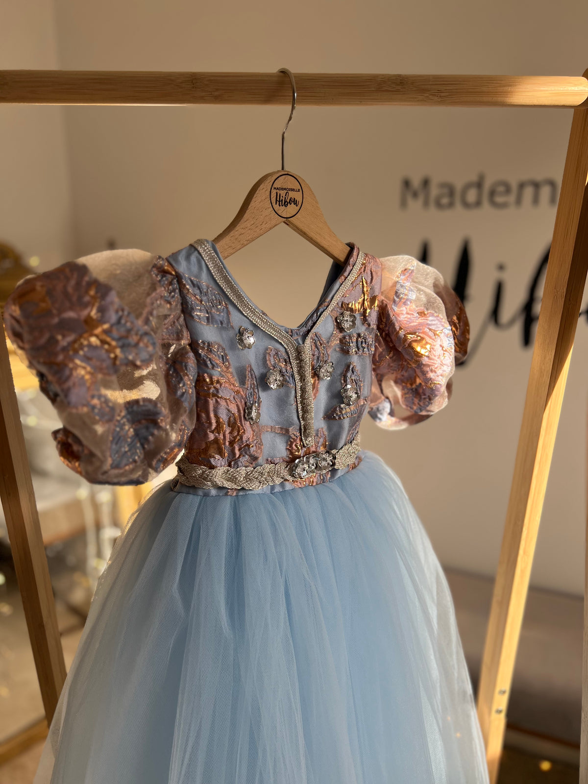 Caftan bleu ciel