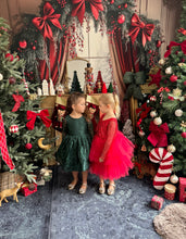 Charger l&#39;image dans la galerie, Robe rouge tulle perlé et tutu