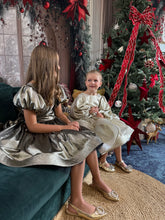 Charger l&#39;image dans la galerie, Robe noire reflets irisés dorés