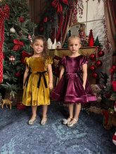 Charger l&#39;image dans la galerie, Robe velours prune