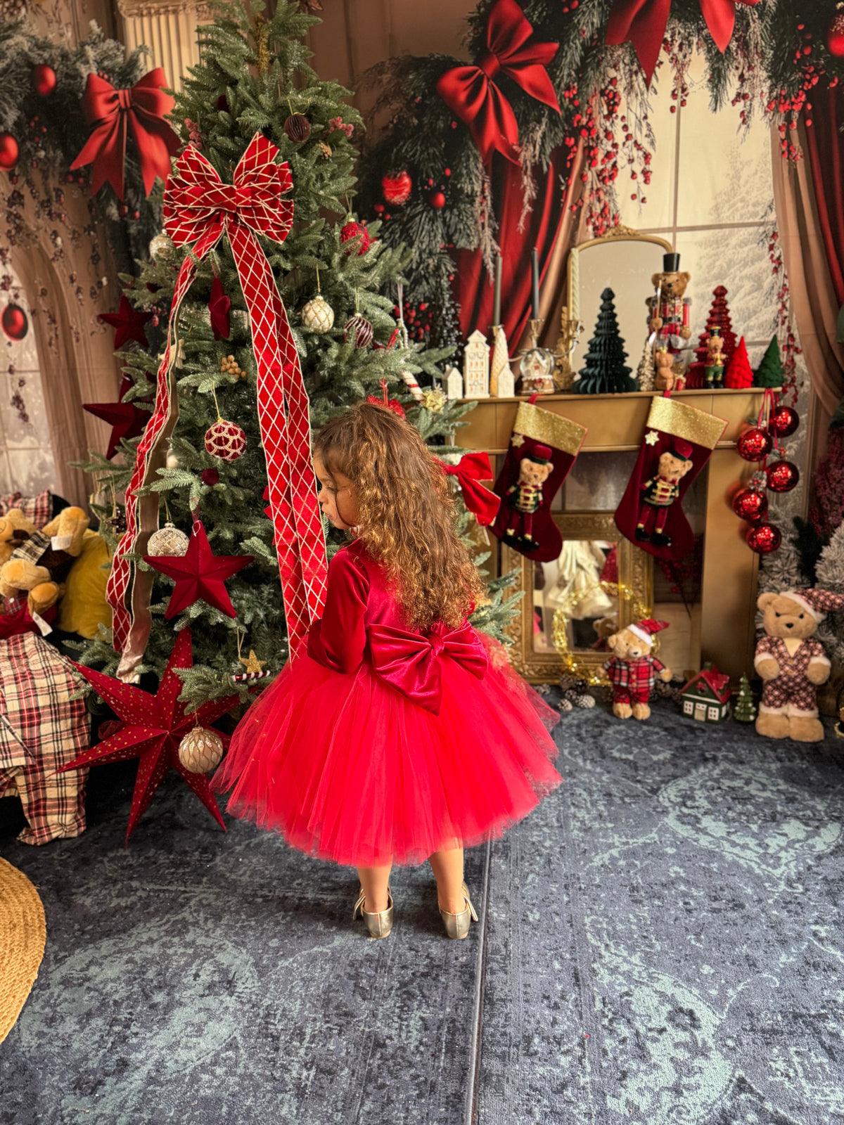 Robe rouge velours et tutu