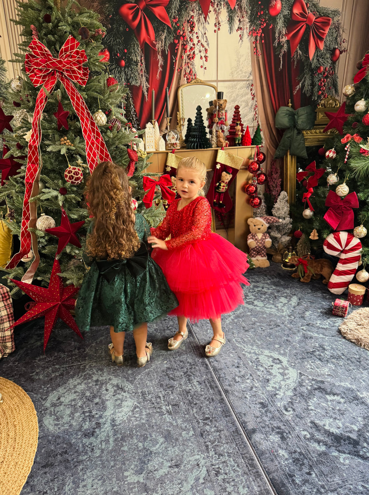 Robe rouge tulle perlé et tutu