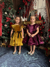 Charger l&#39;image dans la galerie, Robe velours prune