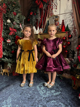 Charger l&#39;image dans la galerie, Robe velours prune