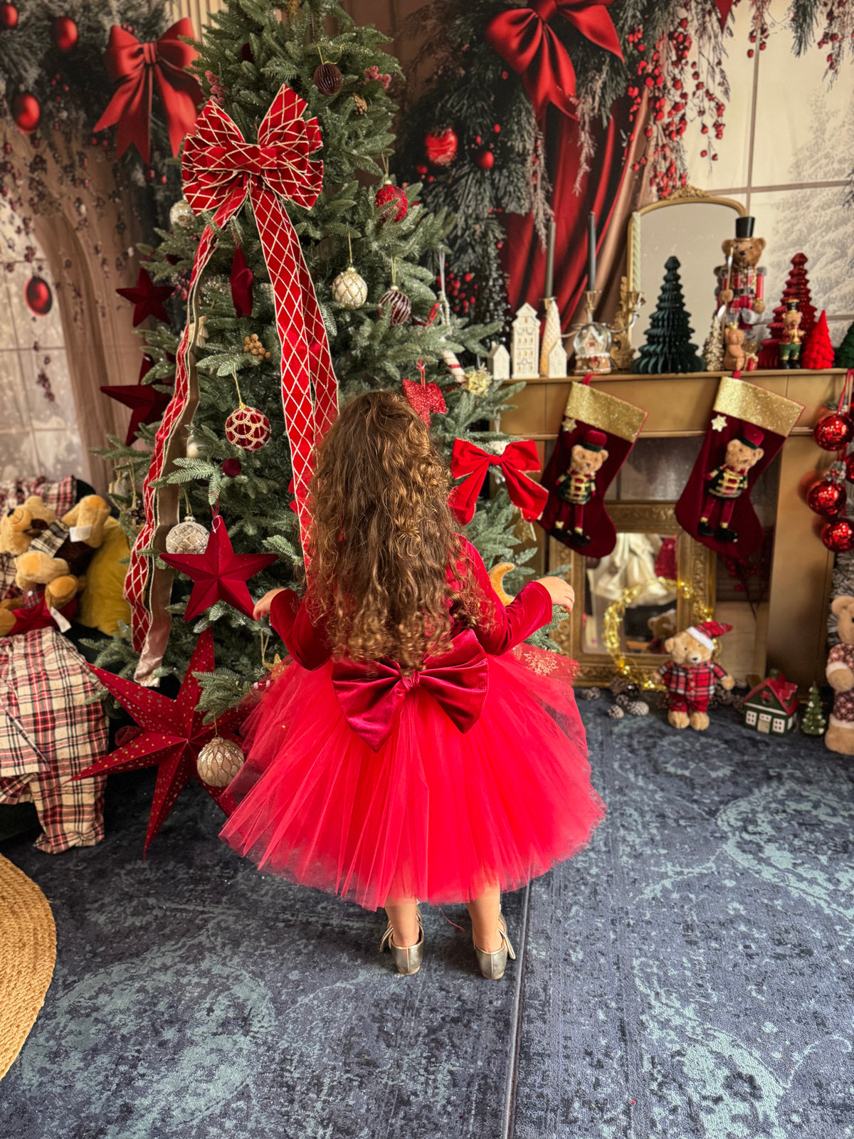 Robe rouge velours et tutu