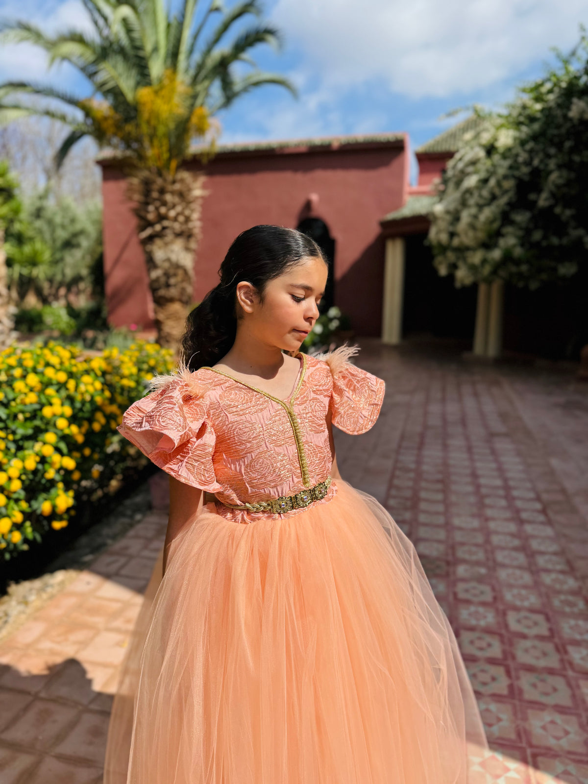 Caftan brocart pêche