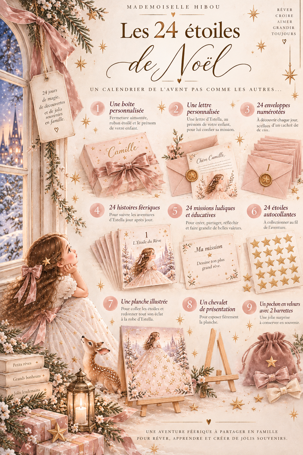 Pack luxe Calendrier de L’Avent + robe d’Estella+ poupée assortie