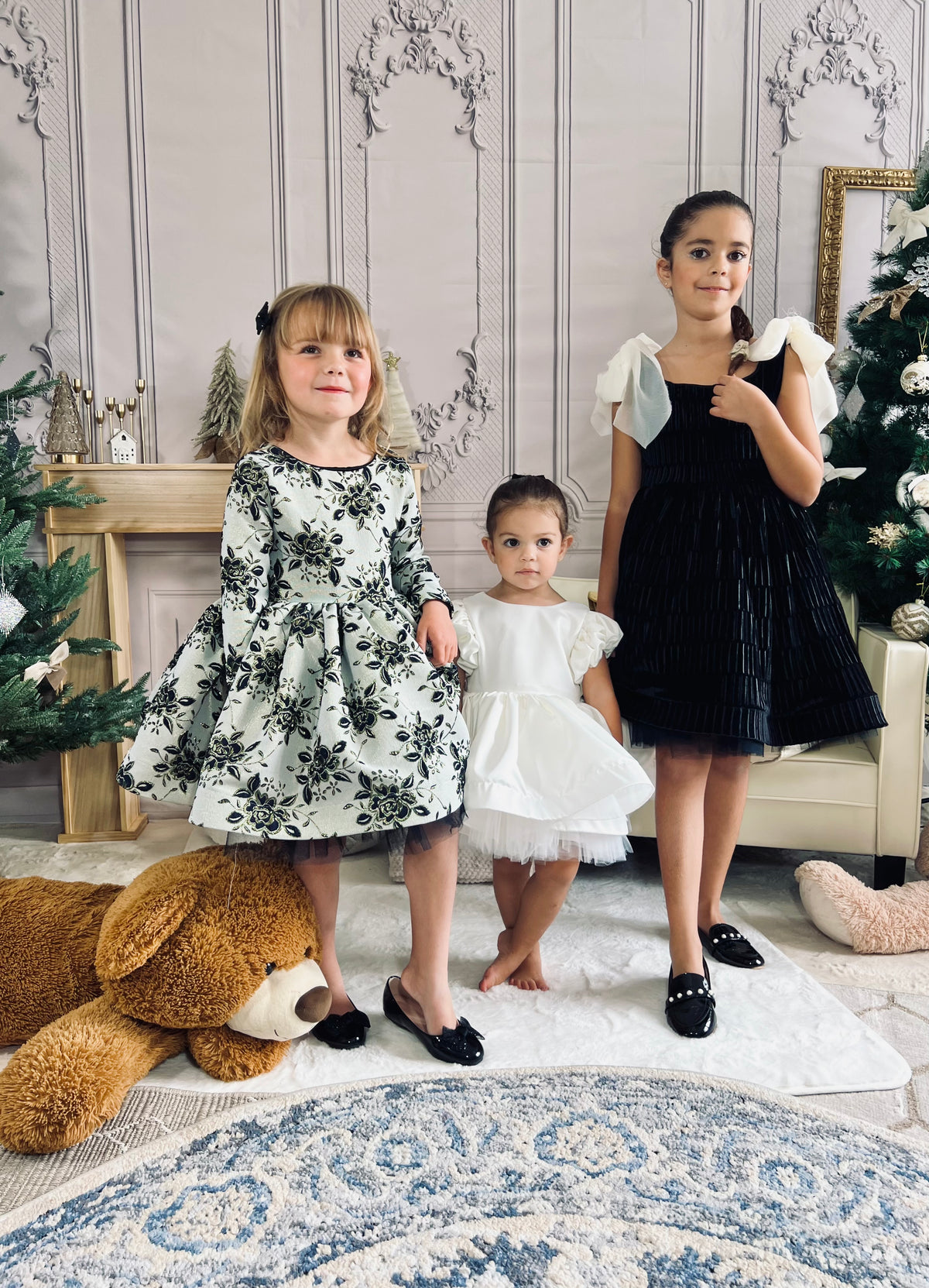 Robe blanche noeud couleur personnalisable