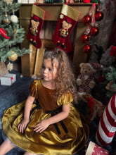 Charger l&#39;image dans la galerie, Robe velours or