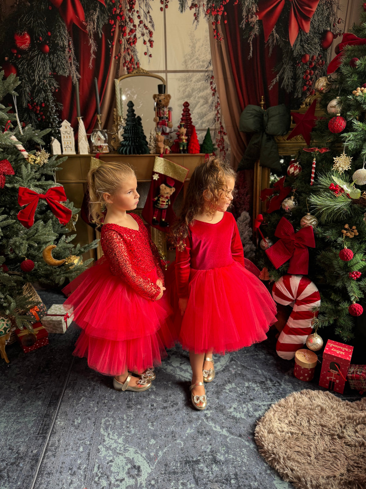 Robe rouge velours et tutu