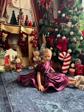 Charger l&#39;image dans la galerie, Robe velours prune