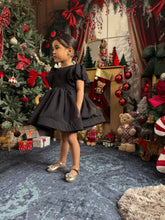 Charger l&#39;image dans la galerie, Robe mousseline noire