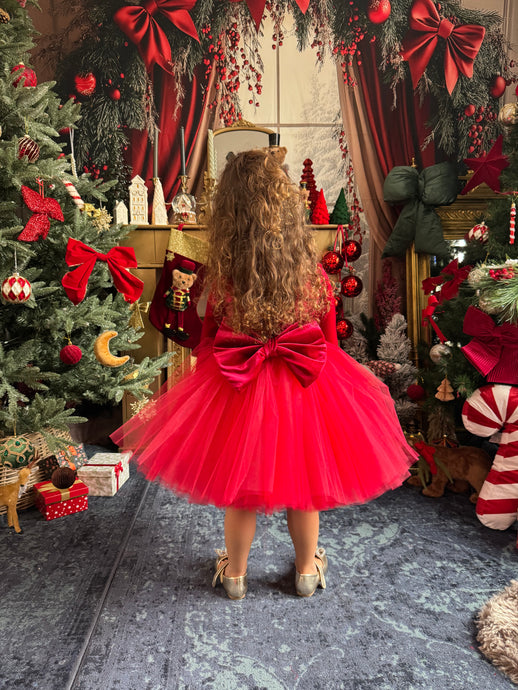 Robe rouge velours et tutu