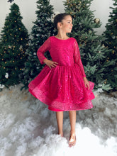 Charger l'image dans la galerie, Robe sequin rose fushia